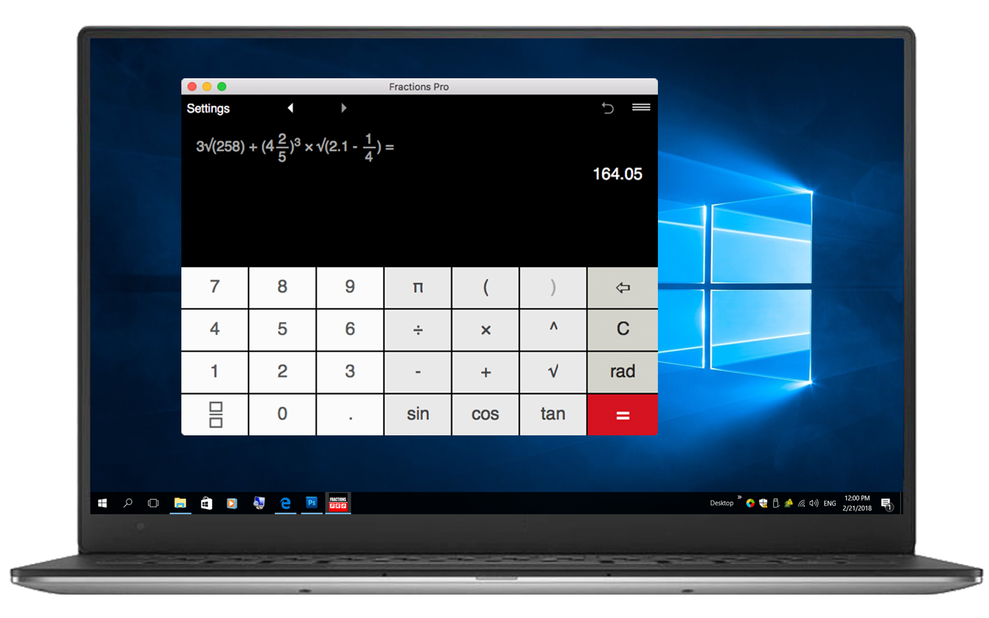 Fractions Pro - калькулятор дробей для Windows